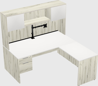 L-shaped office desk