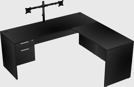 L-shaped office desk