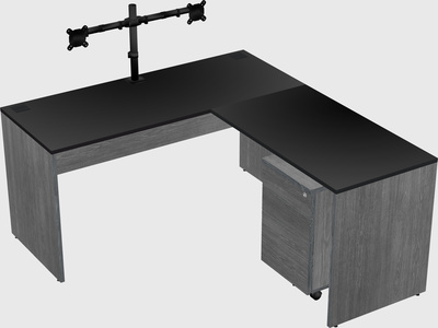 L-shaped office desk