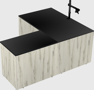 L-shaped office desk