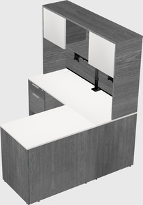 L-shaped office desk