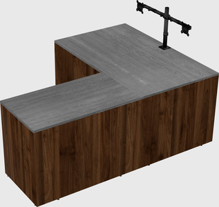 L-shaped office desk