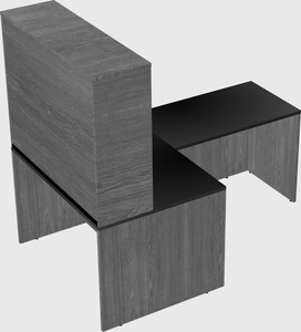 L-shaped office desk