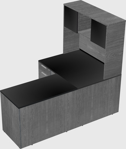 L-shaped office desk