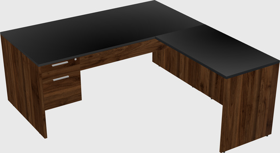 L-shaped office desk