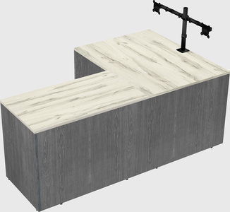 L-shaped office desk