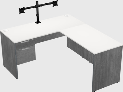 L-shaped office desk