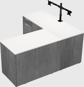 L-shaped office desk