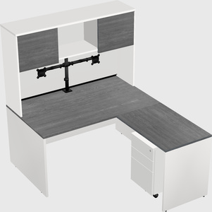 L-shaped office desk