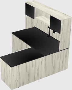 L-shaped office desk
