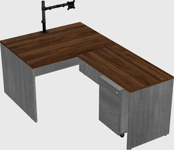 L-shaped office desk