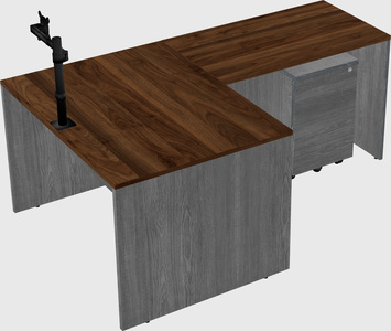 L-shaped office desk