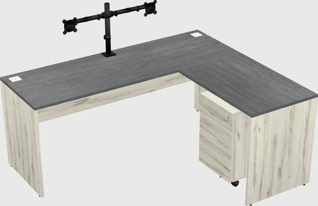 L-shaped office desk