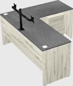 L-shaped office desk