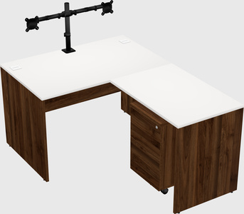 L-shaped office desk