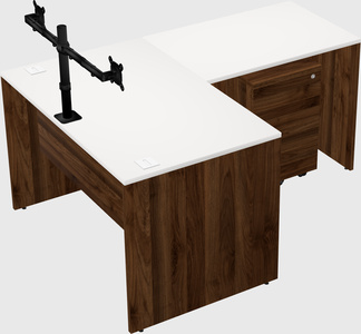 L-shaped office desk