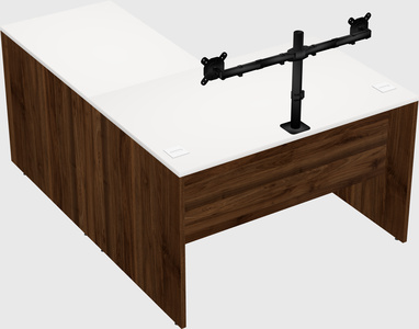 L-shaped office desk