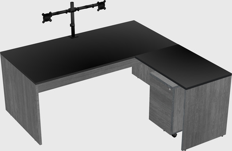 L-shaped office desk