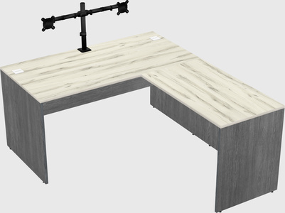 L-shaped office desk