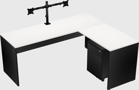 L-shaped office desk