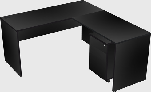 L-shaped office desk