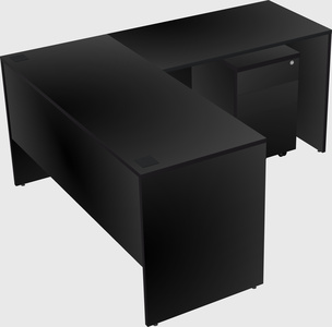 L-shaped office desk