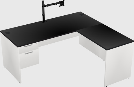 L-shaped office desk