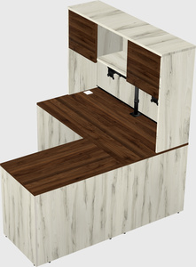 L-shaped office desk