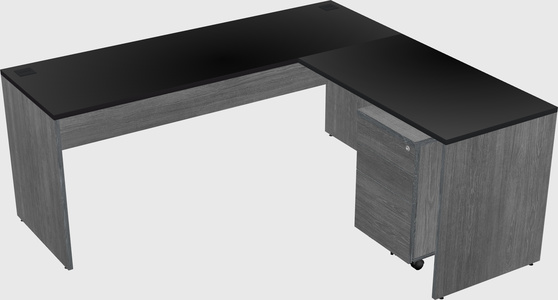 L-shaped office desk