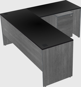 L-shaped office desk