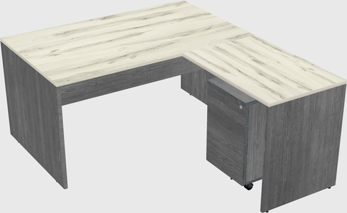 L-shaped office desk