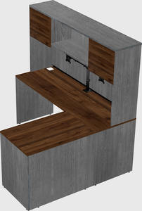 L-shaped office desk