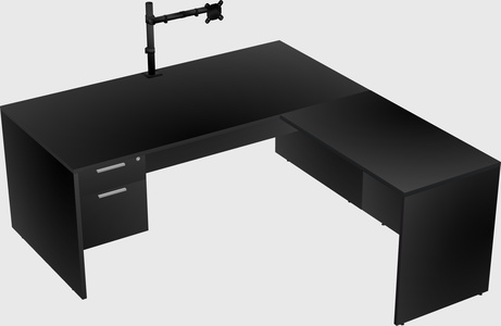 L-shaped office desk