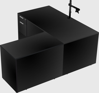 L-shaped office desk