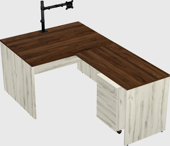 L-shaped office desk