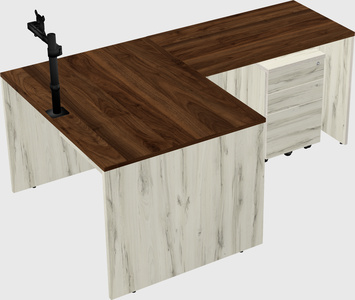 L-shaped office desk