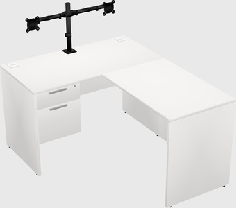 L-shaped office desk