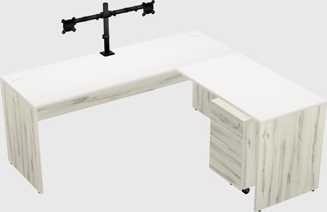 L-shaped office desk