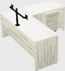 L-shaped office desk