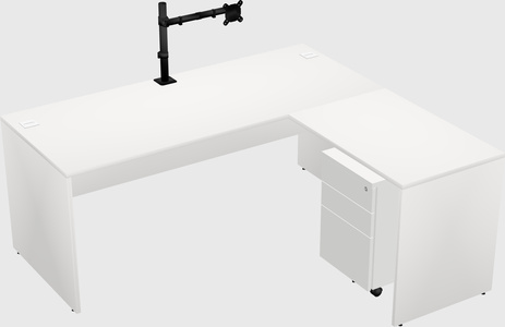 L-shaped office desk