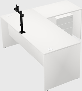 L-shaped office desk
