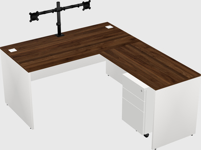 L-shaped office desk