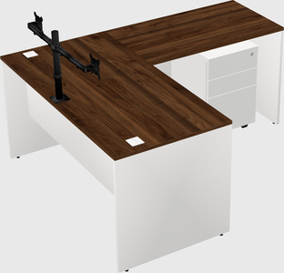 L-shaped office desk