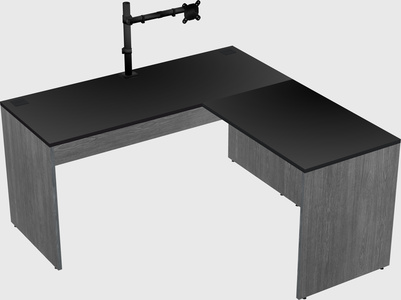 L-shaped office desk