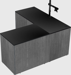 L-shaped office desk
