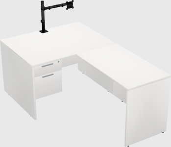 L-shaped office desk