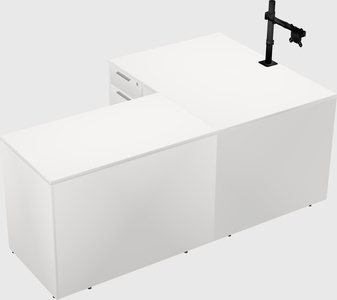 L-shaped office desk