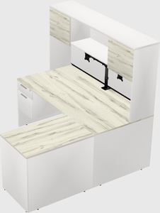 L-shaped office desk