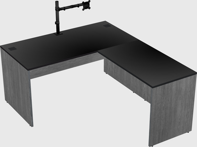 L-shaped office desk