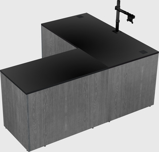 L-shaped office desk